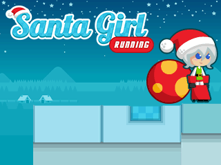 Santa Girl Running - thumbnail